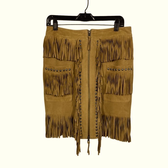 Fringe-tastic Double D Ranchwear Real Suede Fringe Skirt - Picture 7 of 14